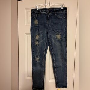 The Classic Distressed Denim Skinny Jeans